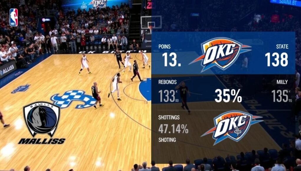 dallas mavericks vs okc thunder match player stats